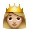 Princess: Medium-Light Skin Tone Emoji 👸🏼 image - Apple style