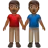 Men Holding Hands: Medium-Dark Skin Tone