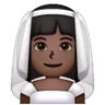Woman With Veil: Dark Skin Tone Emoji 👰🏿‍♀️ image - Samsung style