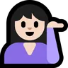 Person Tipping Hand: Light Skin Tone Emoji 💁🏻 image - Microsoft Windows 10 Segoe UI Emoji style