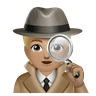 Detective: Medium-Light Skin Tone Emoji 🕵🏼 image - Huawei Harmony OS style
