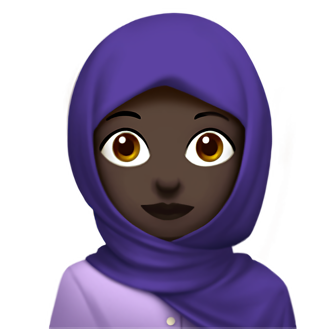 Woman With Headscarf: Dark Skin Tone