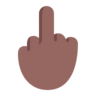 Middle Finger: Medium-Dark Skin Tone Emoji 🖕🏾 image - Microsoft Classic 2D style
