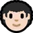 Man: Light Skin Tone, Curly Hair