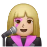 Woman Singer: Medium-Light Skin Tone Emoji 👩🏼‍🎤 image - Samsung style