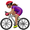 Woman Biking: Medium Skin Tone Emoji 🚴🏽‍♀️ image - Apple style