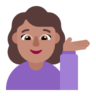 Woman Tipping Hand: Medium Skin Tone Emoji 💁🏽‍♀️ image - Microsoft Classic 2D style