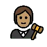 Judge: Medium Skin Tone Emoji 🧑🏽‍⚖️ image - OpenMoji style