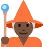 Mage: Dark Skin Tone Emoji 🧙🏿 image - Twitter / X (Twemoji) style