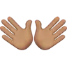 Open Hands: Medium Skin Tone Emoji 👐🏽 image - Apple style
