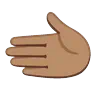 Leftwards Hand: Medium Skin Tone Emoji 🫲🏽 image - Google Noto Color Animated style
