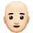 Man: Light Skin Tone, Bald