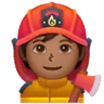 Firefighter: Medium-Dark Skin Tone Emoji 🧑🏾‍🚒 image - Samsung style