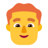 Man: Red Hair Emoji 👨‍🦰 image - Microsoft Classic 2D style