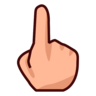 Backhand Index Pointing Up: Medium-Light Skin Tone Emoji 👆🏼 image - Emojidex style
