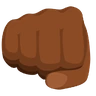 Oncoming Fist: Medium-Dark Skin Tone Emoji 👊🏾 image - Facebook Messenger (2016) style