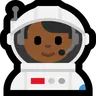 Man Astronaut: Medium-Dark Skin Tone Emoji 👨🏾‍🚀 image - Microsoft Windows 10 Segoe UI Emoji style