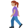 Woman Walking: Medium Skin Tone Emoji 🚶🏽‍♀️ image - Twitter / X (Twemoji) style
