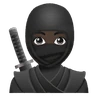 Ninja: Dark Skin Tone Emoji 🥷🏿 image - Huawei Harmony OS style