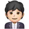 Office Worker: Light Skin Tone Emoji 🧑🏻‍💼 image - Samsung style