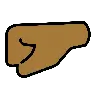 Left-Facing Fist: Medium-Dark Skin Tone Emoji 🤛🏾 image - OpenMoji style