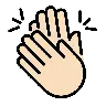 Clapping Hands: Light Skin Tone Emoji 👏🏻 image - OpenMoji style