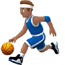 Man Bouncing Ball: Medium Skin Tone Emoji ⛹🏽‍♂️ image - Apple style