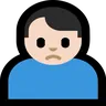 Man Frowning: Light Skin Tone Emoji 🙍🏻‍♂️ image - Microsoft Windows 10 Segoe UI Emoji style