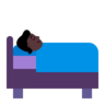 Person In Bed: Dark Skin Tone Emoji 🛌🏿 image - Microsoft Classic 2D style
