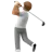 Person Golfing: Medium Skin Tone