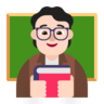 Teacher: Light Skin Tone Emoji 🧑🏻‍🏫 image - Microsoft Classic 2D style