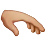 Palm Down Hand: Medium-Light Skin Tone Emoji 🫳🏼 image - WhatsApp style