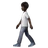 Person Walking: Dark Skin Tone