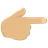 Backhand Index Pointing Right: Medium-Light Skin Tone