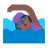 Woman Swimming: Medium-Dark Skin Tone