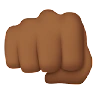 Oncoming Fist: Medium-Dark Skin Tone Emoji 👊🏾 image - Apple style