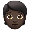 Person: Dark Skin Tone Emoji 🧑🏿 image - Apple style