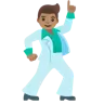 Man Dancing: Medium Skin Tone Emoji 🕺🏽 image - Google Noto Color style