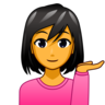 Woman Tipping Hand Emoji 💁‍♀️ image - Emojidex style