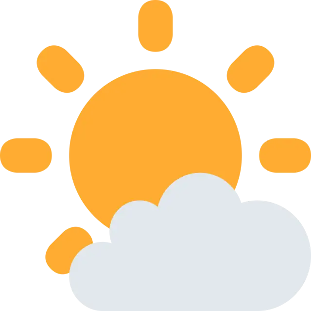 Soleil blanc et petit nuage