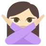 Person Gesturing No: Light Skin Tone Emoji 🙅🏻 image - EmojiTwo style
