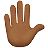 Raised Hand: Medium-Dark Skin Tone