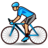 Person Biking: Medium-Light Skin Tone