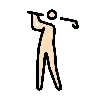 Person Golfing: Light Skin Tone Emoji 🏌🏻 image - OpenMoji style