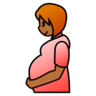 Pregnant Woman: Medium-Dark Skin Tone Emoji 🤰🏾 image - Emojidex style