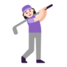 Woman Golfing: Light Skin Tone Emoji 🏌🏻‍♀️ image - Microsoft Classic 2D style