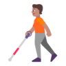 Person With White Cane: Medium Skin Tone Emoji 🧑🏽‍🦯 image - Microsoft Classic 2D style