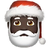 Santa Claus: Dark Skin Tone Emoji 🎅🏿 image - Apple style