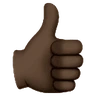 Thumbs Up: Dark Skin Tone Emoji 👍🏿 image - Huawei Harmony OS style