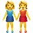 Deux femmes se tenant par la main